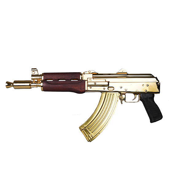 ZAS ZPAP92 7.62X39 GOLD PLATED SERBIAN RED WOOD - #N/A
